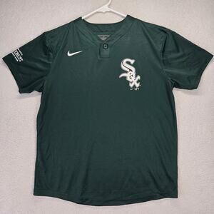 Chicago White Sox Nike Jersey Youth Medium Pull Over Green Heat Transfer Logo